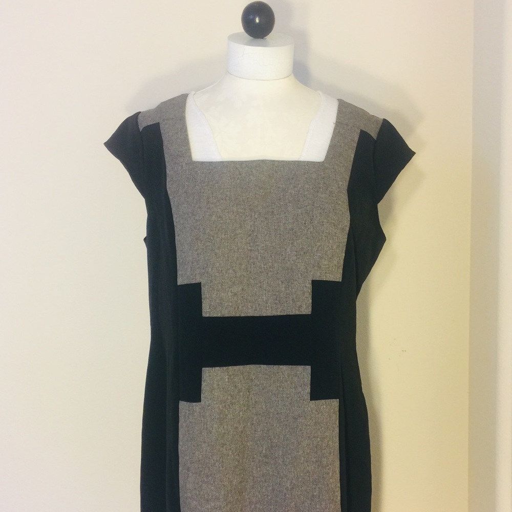 VIOR VIOR- Black & Taupe Dress- 12